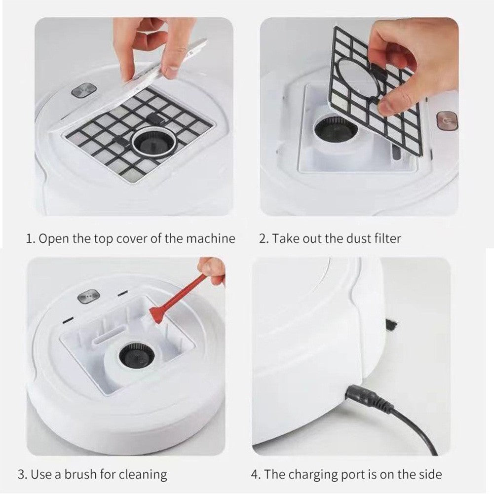 Robotic Vacuum 3-in-1 Cleaner With Integrated Home Sweeping, Mopping Cleaning USB Charging Vacuum Cleaner 1000Pa for Home Floor