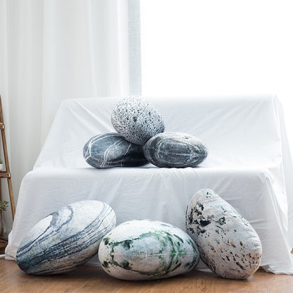 Large Stuffed Rocks Stone Pillows Home Decoration Pebble Living Throw Pillows