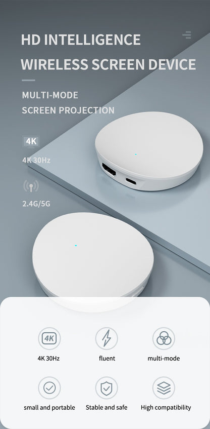 G104 4K HDTV Wireless Chromecast for TV Display Dongle Adapter for iOS/Android  Video Audio Mirroring to TV/Projector/Monitor