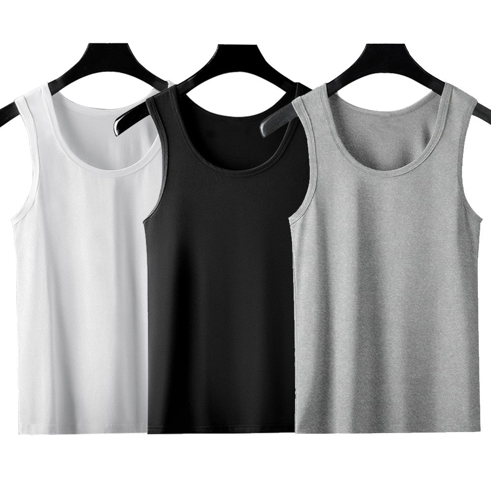 Men's Sport Slim Vest Summer Breathable Sleeveless Round Neck Gym Exercise Running Tank Top Male Sport Fitness Tees Undershirt