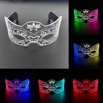 Led Luminous Glasses Bar Masquerade Concert Rave Goggles Rainbow Space Robot Futuristic Led DJ LIGHT Glasses Star Y2k Glasses