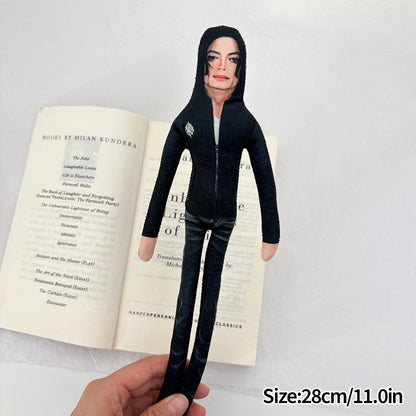 28cm Michael Jackson Action Doll Michael Jackson Cosplay Props Soft Stuffed Doll Abstract Joint Mobility Doll Collection Gift