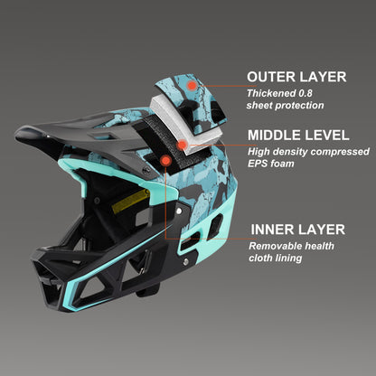 Seeker MTB adult Helmet Outdoor Off-road Helmet Racing Downhill Men Women Camouflage Full Helmet Bicycle Riding Safety Helmets