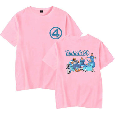 Fantastic Four Shirt Fantastic 4 First Step Logo T-Shirt Reed Richards MCU Merch Men Women Retro Superhero Cosplay Halloween Top