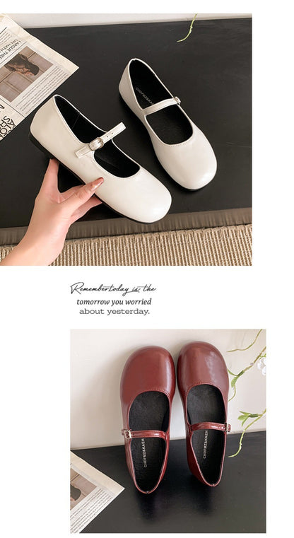 2025 New Elegant Comfortable and Versatile Woman Round Toe Lady Barefoot Flats Elegant Soft Sole Ballerina Party Mary Jane Shoes