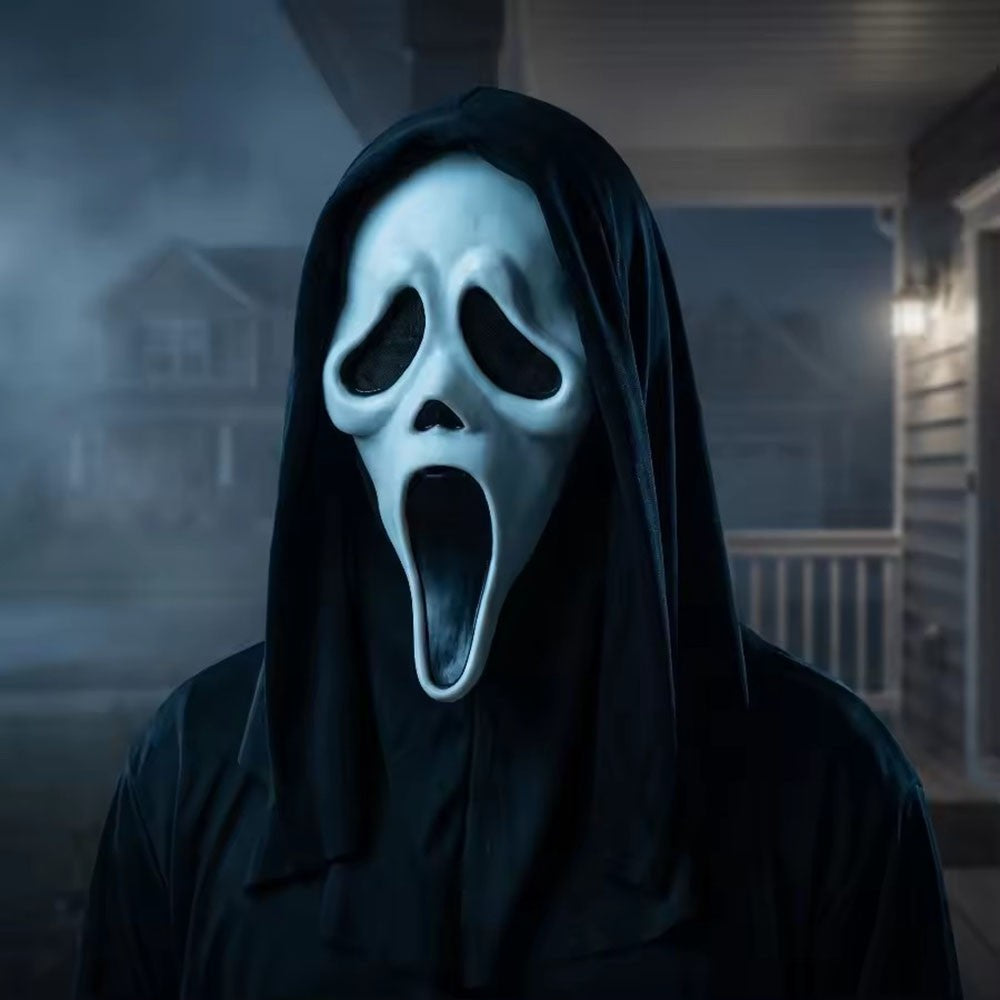 Ghostface Mask Scream Ghostface Mask Latex Horror Full Head Party Grimace Prank Cosplay Prop Hallowee Decor Party Supplies Gift