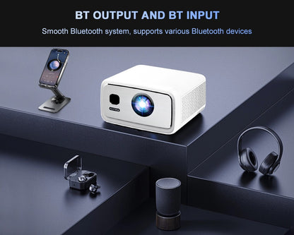 Projetor Flixtone 4000 Ansi Full HD 4k D10S 3G 128G Beam Projetores Home Theater Vídeo Android 15 Samrt TV Beamer para Filmes