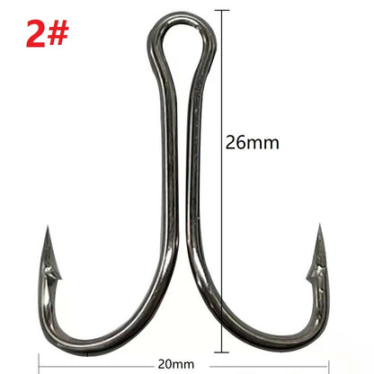10 pçs/lote Anzol Duplo de Haste Longa Anzóis de Pesca para Atar Mosca Anzol Duplo Anti-ervas Daninhas para Isca Macia Jig Robalo Carpa Acessórios de Pesca