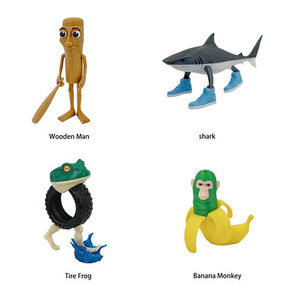 Brinquedo de Figura Sahur Tung da Doença Cerebral Italiana Tralalero Tralala Figuras Bombardino Crocodilo Shimpanzini Bananini Boneca de Decoração de Modelo de Presente