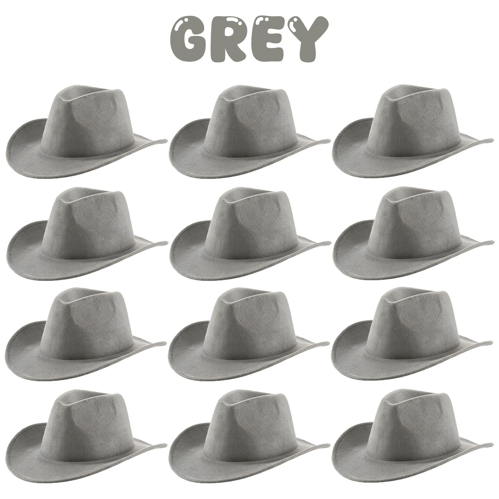 4-24Pcs Western Cowboy Hat for Men Women Adjustable Felt Cowgirl Hats Wide Brim Fedoras Hat for Adult Bachelor Party Costume