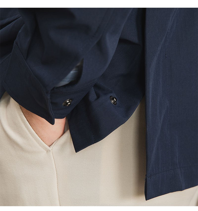 Three Spring and Summer Light Vertical Collar Waist Half Hanging M65 British Jacket Men's Retro Hunting Wear Waterproof Jacket