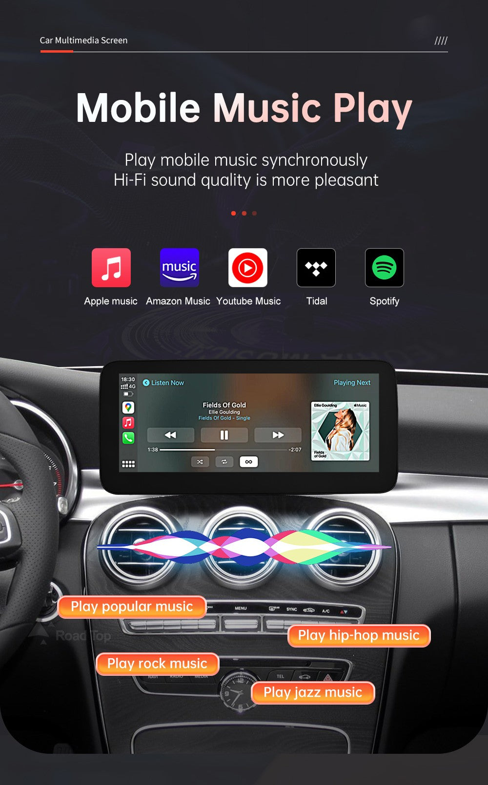 Tela multimídia Linux CarPlay sem fio Android Auto para Mercedes-Benz W205 W176 GLC A C Classe V W447 CLA GLA 2015-2018 NTG5.0