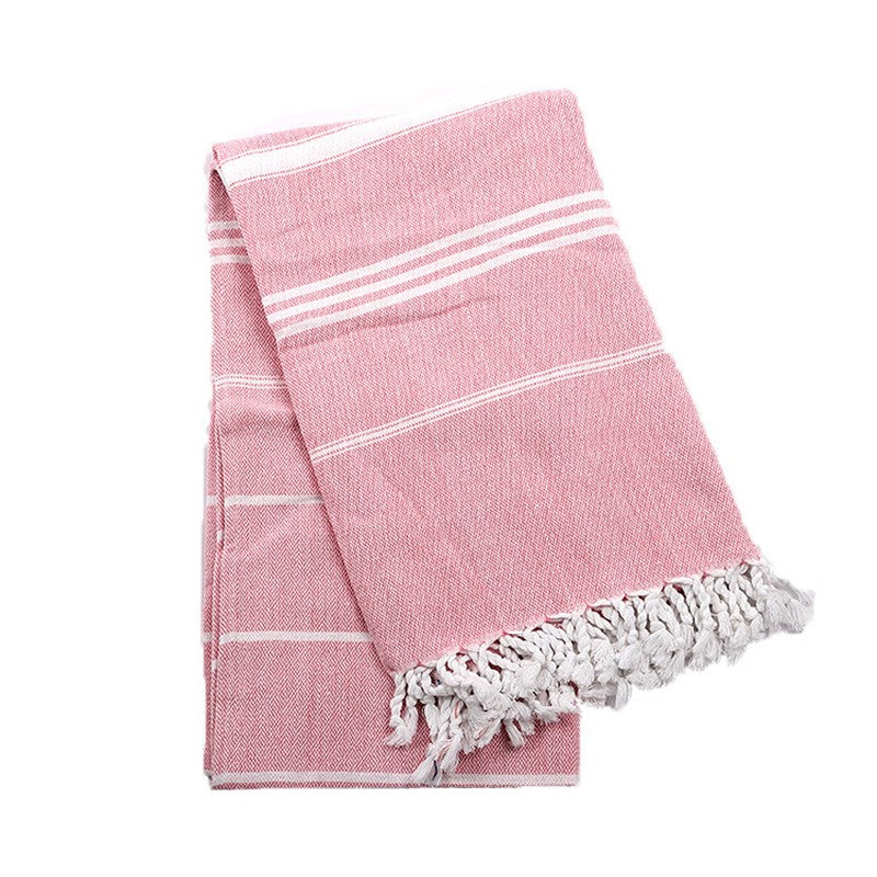 100X180cm oversized tassel Turkish cotton towel, blanket, suitable for bathing, beach,swimming pool, SPA, gym Striped bath towel