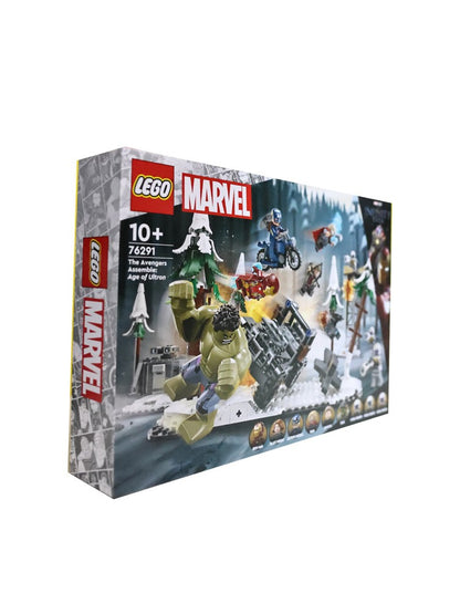LEGO 76291 Marvel Os Vingadores Montam: Era de Ultron Playset Montável de Super-Heróis para Crianças, 8 Minifiguras e Figura Grande do Hulk