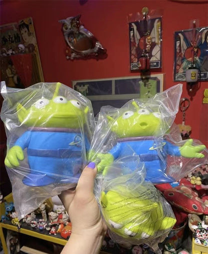 Brinquedo Toy Story Disney Woody Buzzlightyear Alienígenas Verdes de 15CM Boneco Colecionável Anime para Crianças de Presente
