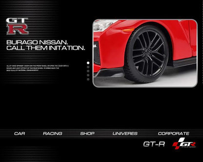 Bburago 1:24 Nissan GTR R35 2017 Alloy Car Diecasts & Toy Vehicles Car Model Miniature Scale Model Car Toy For Children