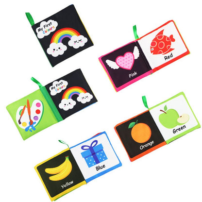 Livro de Pano Macio para Bebês 0-36M Brinquedo de Aprendizagem Precoce Interativo para Pais e Filhos Brinquedo Educativo Montessori de Marionete Presente para Meninos e Meninas