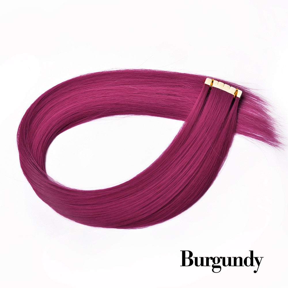Apliques de Cabelo Sintético Liso com Fita Adesiva 10 Peças Extensão de Cabelo Natural 24 polegadas para Mulheres Invisível Dupla Face Estilo Livre