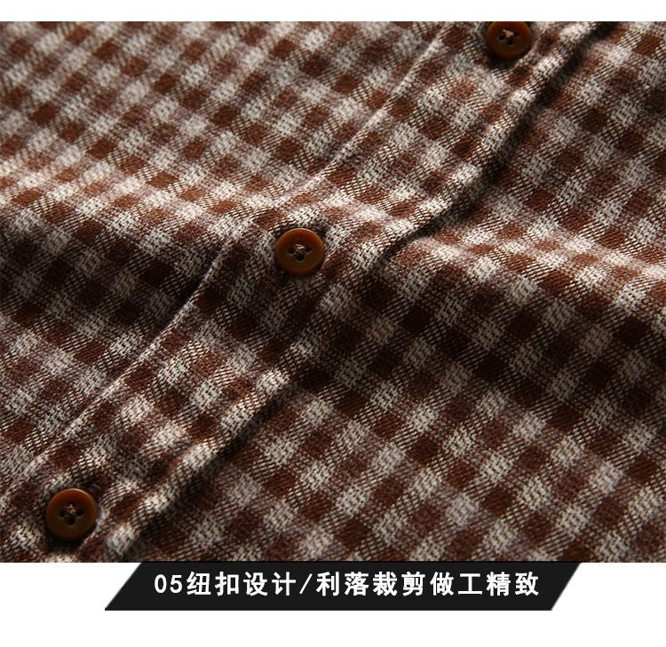 Retro Trendy Plaid Long Sleeve Shirt Autumn and Winter Fashion Jacket Versatile Casual Shirt 2025 New Loose Men's Clothing