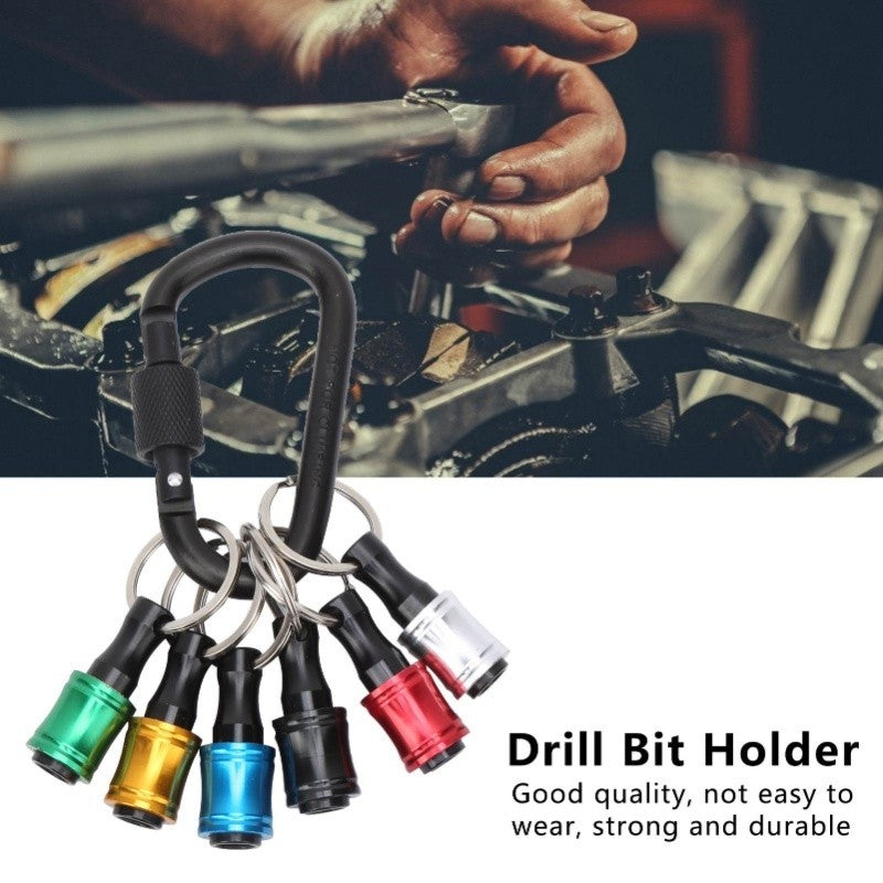Conjunto de ferramentas com chaveiro colorido, haste de extensão de troca rápida, haste de conversão de cabo hexagonal de 1/4", chave de fenda, luva de liberação rápida
