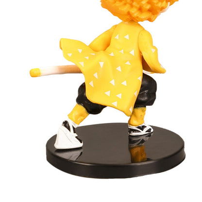 Conjunto 12 Peças Kimetsu No Yaiba Mini Bonecos PVC Q Posket Figura Demon Slayer Decoração de Mesa