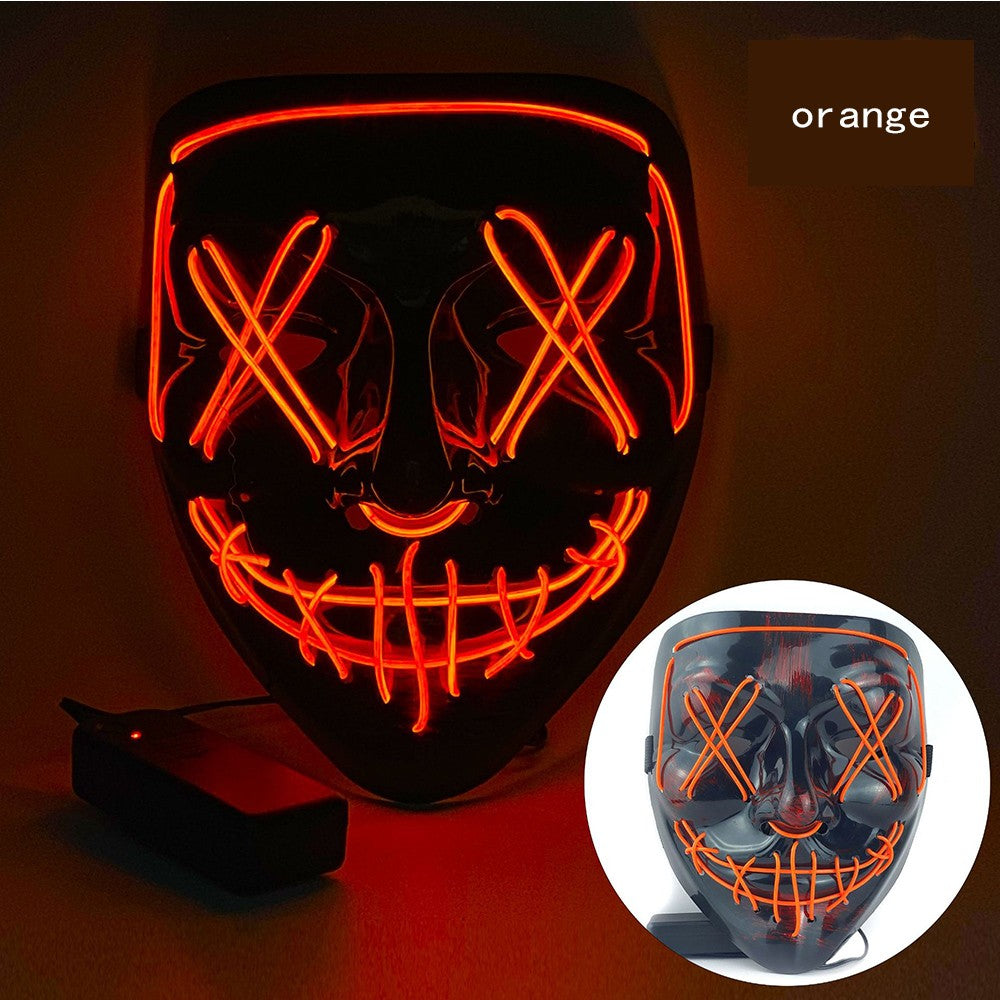 New Halloween Neon Led Purge Masquerade Carnival Party Masks Light Luminous in The Dark Cosplay Supplies