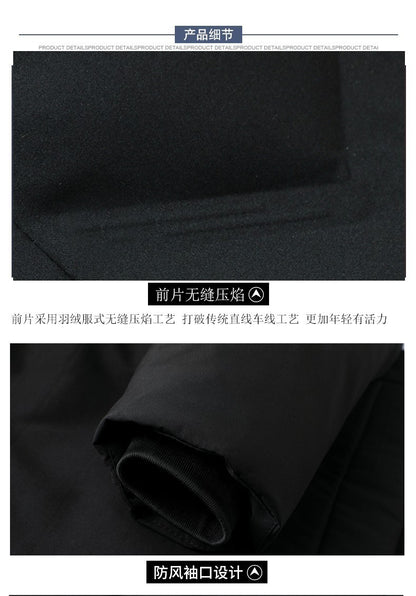 Top Grade Designer New Brand Men Parka Jacket Thick Casual Fashion Windbreaker Hooded Quilted Bubble Coats Long Mens Clothes