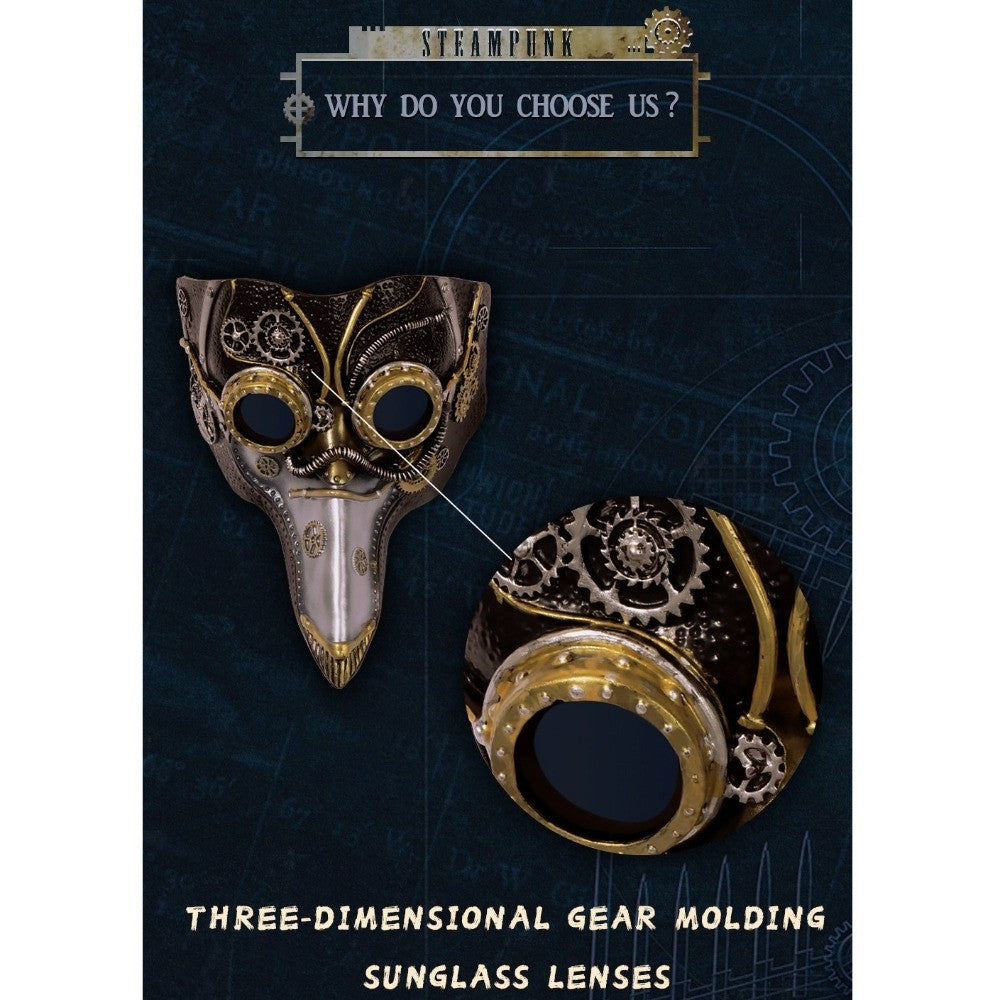 New Long Nose Plague Doctor Mask Gothic Steampunk Plague Mask Party Dress-up Proboscis Halloween Cosplay Mask