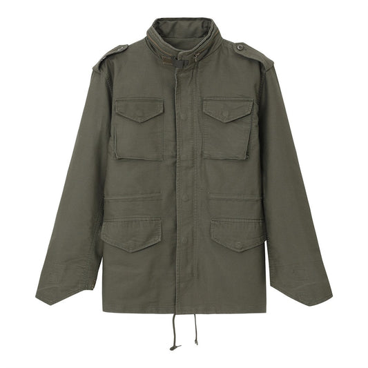 2023 Fall Oversized Vintage US Army Air Force Olive Green Military M65 Field Jacket Without Padding ??????-???????