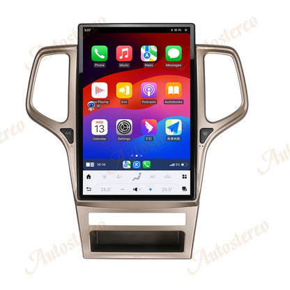 14.4 Polegadas Android 8+128GB para JEEP Grand Cherokee 2010-2021 Estilo Tesla Carro GPS Navegação Multimídia Player Rádio Toca-fitas Central