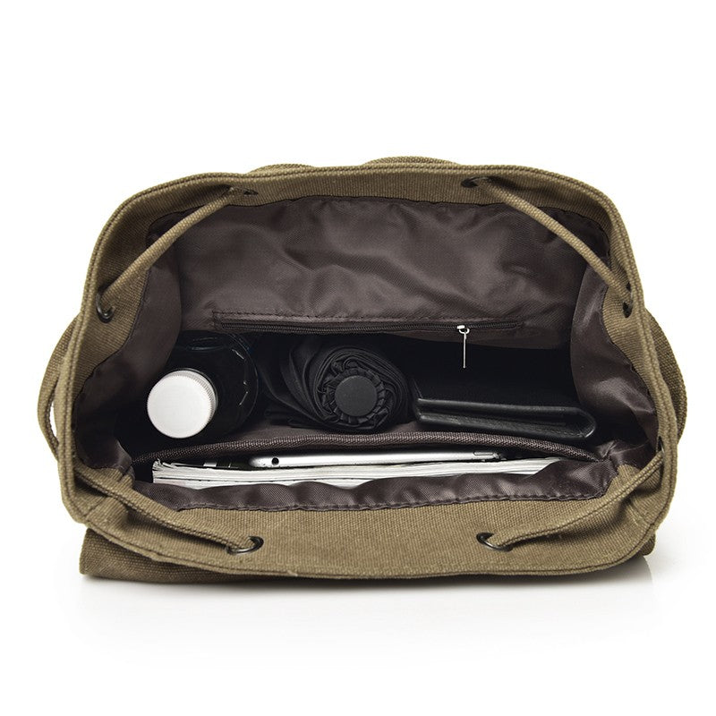 New High Quality Canvas Men Backpack Large Shoulder School Bag Rucksack For Boys Travel Fashion Camping Bags Fashion Simple Bags