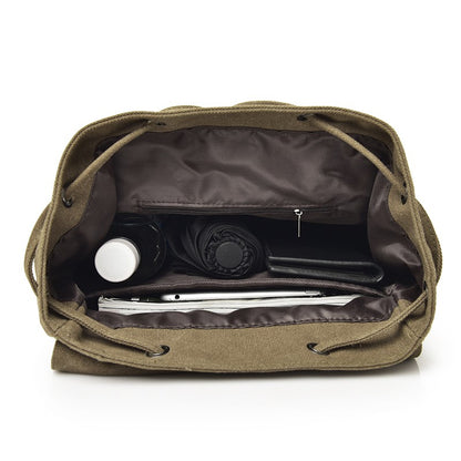 New High Quality Canvas Men Backpack Large Shoulder School Bag Rucksack For Boys Travel Fashion Camping Bags Fashion Simple Bags