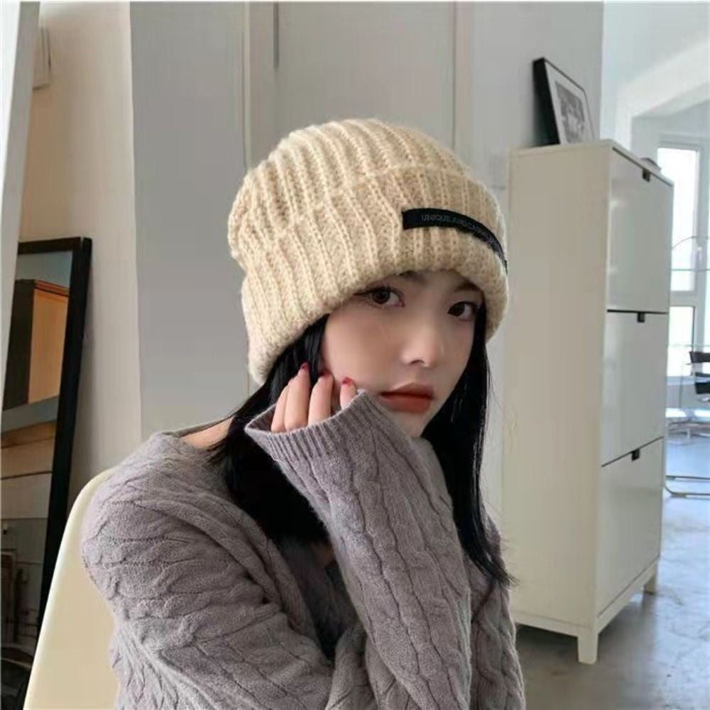 Fashion Winter Warm Hats for Women Casual Stacking Knitted Bonnet Caps Men Hats Solid Color Hip Hop Unisex Female Beanies