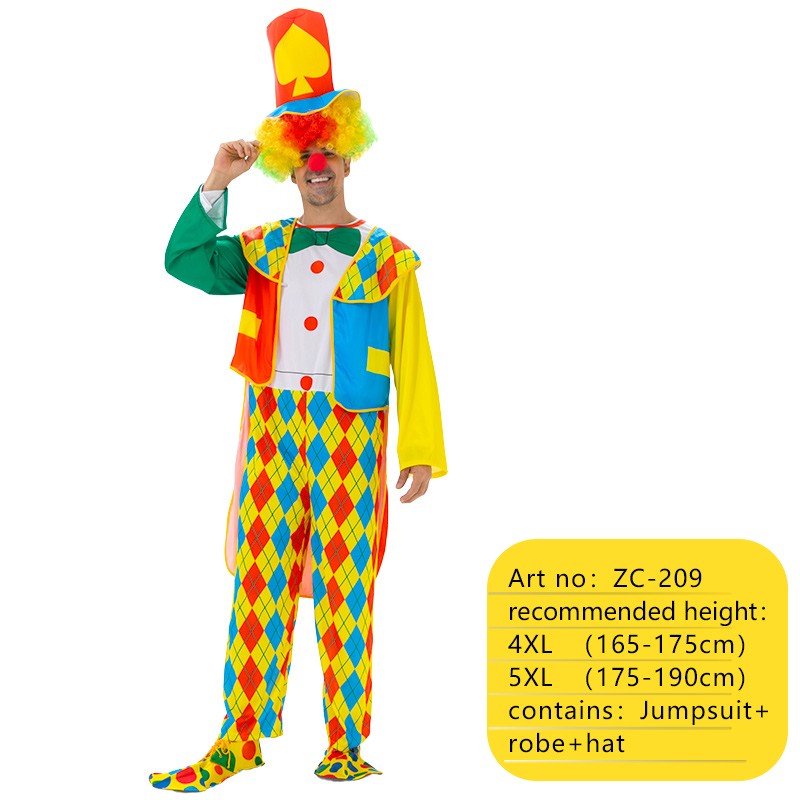 Clown Role-playing Costume Clown Uniform Anime Style Fantasy Circus Costume Set Halloween Carnival Party Costume