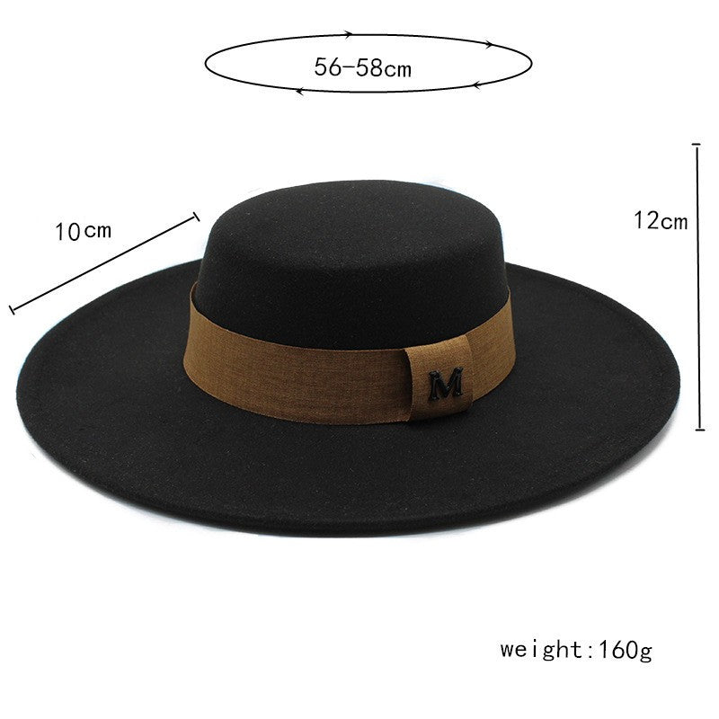 Fedora Hat Men Momen Solid 10CM Wide Brim Derby Top Hats Fashion Black Vintage Trilby Felt Hat