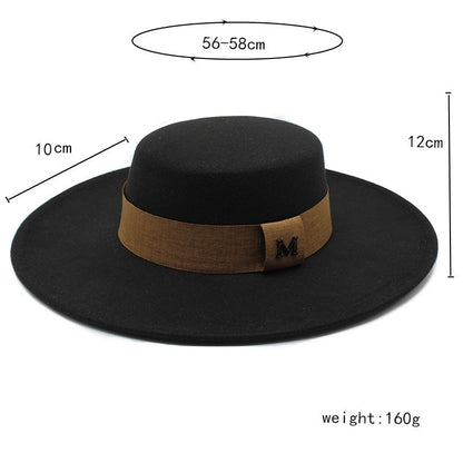 Fedora Hat Men Momen Solid 10CM Wide Brim Derby Top Hats Fashion Black Vintage Trilby Felt Hat
