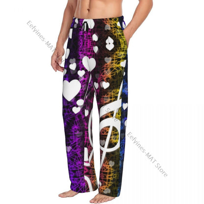 Cute Hedgehog Mens Pajamas Pyjamas Pants Lounge Pants Sleep Bottoms