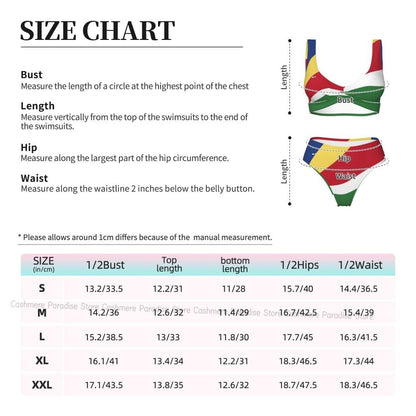 Seychelles Flag Women Bikini Set Swimsuit Push Up Female Swimwear Bathing Suit