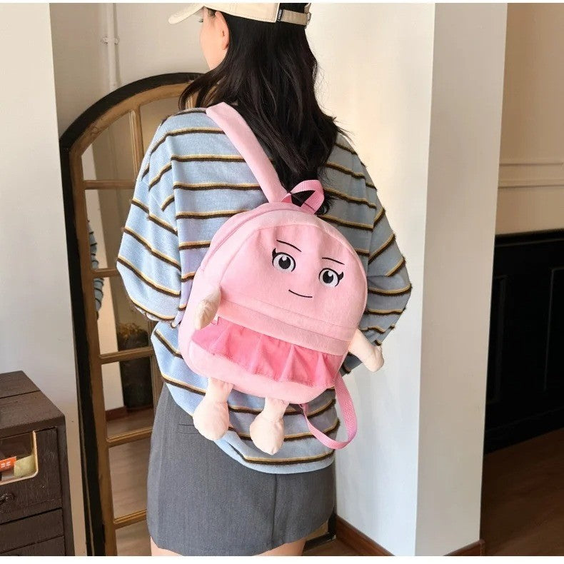 Italian Brainrot Plush Backpack Telalaero Telala Funny Student Backpack ?LiriLi Larlla Boneca Ambalam Cute Soft Bag for Kid Gift