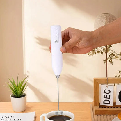 Electric egg beater, handheld milk frother, wireless charging beverage coffee machine, mini portable kitchen jam blender