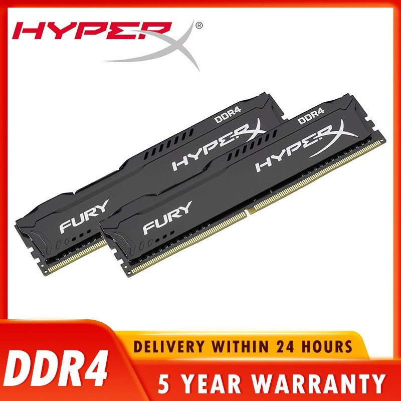 HyperX Fury 8GB 16GB 32GB DDR4 3600MHz 3200MHz 2666MHz 2400MHz 2133MHz DRAM CL18 CL16 1.35V DIMM 288pin