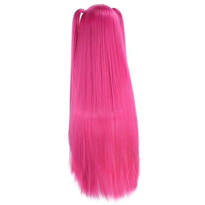 Peruca Cosplay Kpo-p Mir-a Rum-i Zo-e Demon Hunters Cabelo Longo Roxo Preto Vermelho Perucas Sintéticas Resistentes ao Calor Adereços de Carnaval