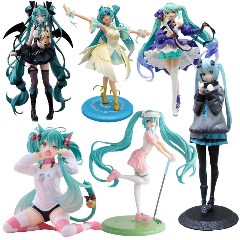 Hatsune Miku Anime Figure Hatsune Miku Desktop Decorations Cute Girl Hatsune Action Figure Model Statue Collection Toys Gift