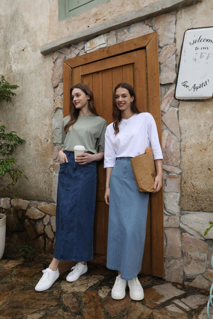 AS 2025 pinstripe denim skirt fashion woman clothes lady wear