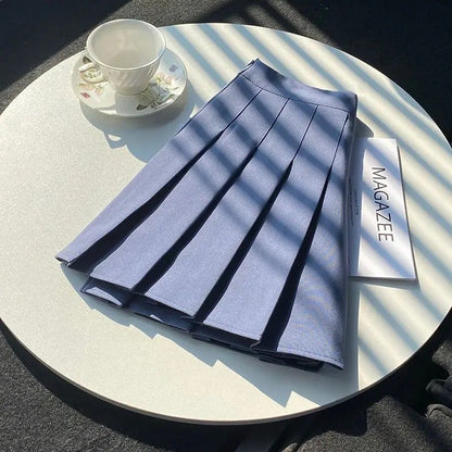 Plus Size High Waist Black Pleated Mini Skirt Sweet School Uniform Style A- Line plus Size Skirt Spring Summer Autumn Small F...