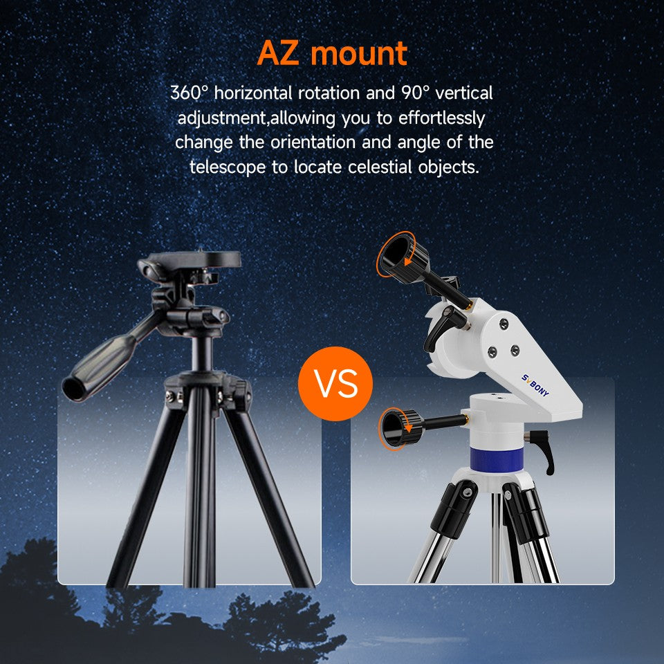 Telescópio Refrator de Astronomia Svbony SV520 90mm para Adultos e Iniciantes Profissionais Observação da Lua Fotografia
