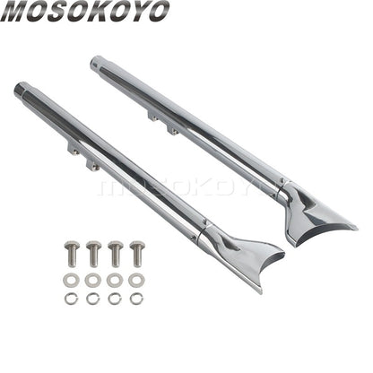 Fishtail Exhaust Pipes 42" Mufflers For Harley Softail Standard Deuce Springer Rocker Night Train Deluxe Heritage Classic 07-17