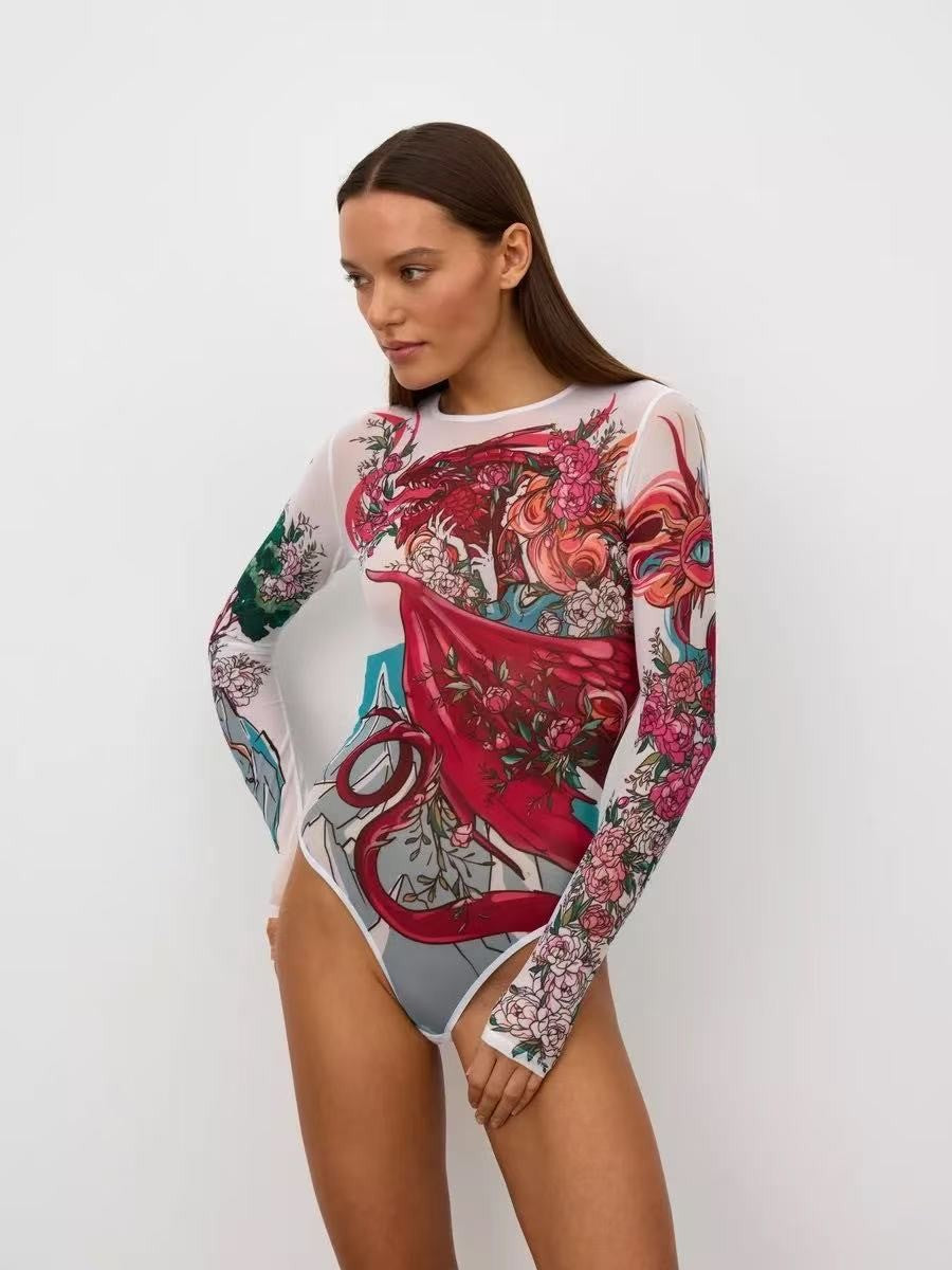2025 New One Piece Printed Swimsuit Bikini Long Sleeved Swimsuit Bikini Set High Waist Bikinis Swimwear Beach Swimsuit Swimwear