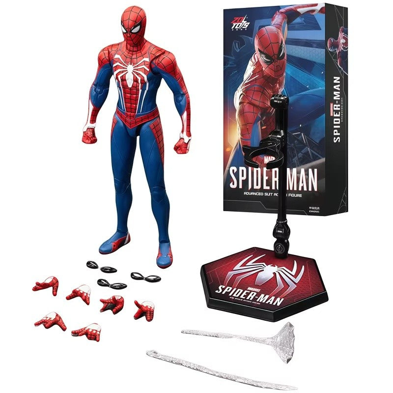 Genuine Marvel Legends Homem-Aranha Ps4 Peter Parker Dourado Preto Vermelho Action Figure Modelo Brinquedos Decoração de Mesa Presentes de Aniversário para Crianças