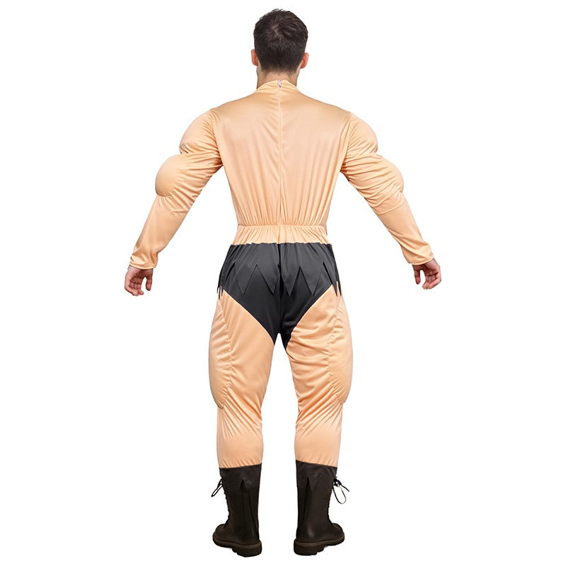 Whole body Muscles Adult Man and Kids Muscular Men Cosplay Pectoral muscles Abdominal muscles Jumpsuit Costume Little Boys Man R